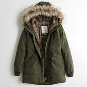 ❌❌SOLD❌❌Hollister Stretch Faux-Fur-Lined Parka Small